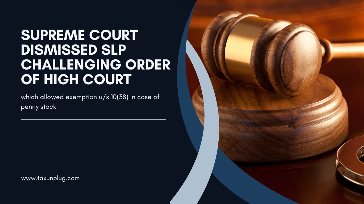 Supreme Court dismissed SLP challenging order of High Court