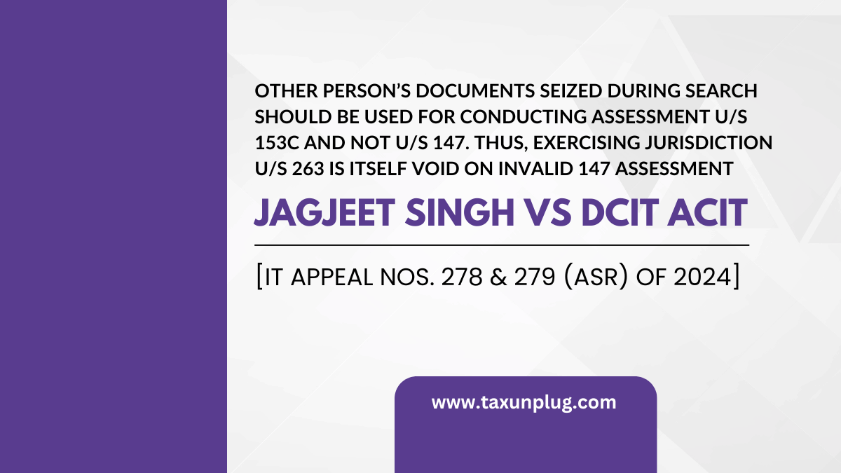 Jagjeet Singh vs DCIT ACIT