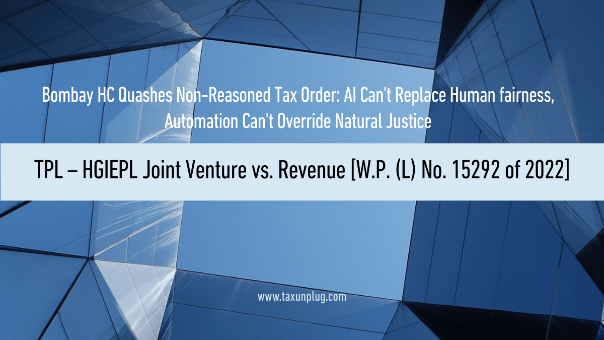 Bombay HC Quashes Tax Order