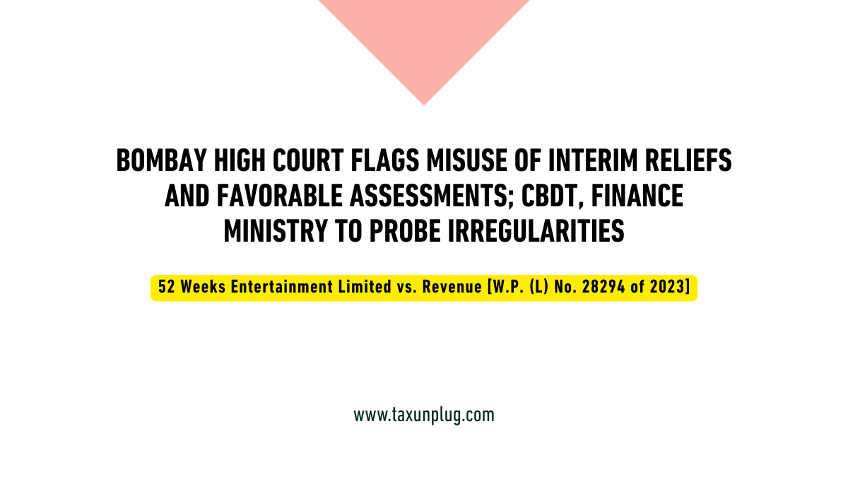 Bombay High Court tax relief probe