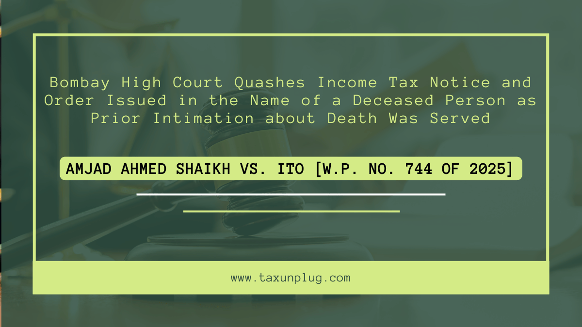 Bombay HC Quashes Income Tax Notice