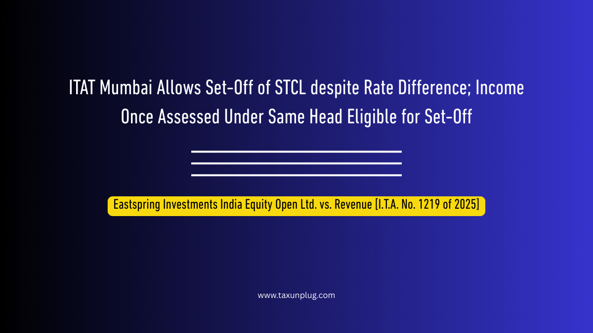 ITAT Mumbai STCL Set-Off